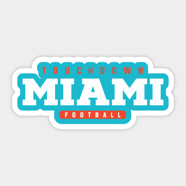 Miami Football Team Sticker by igzine